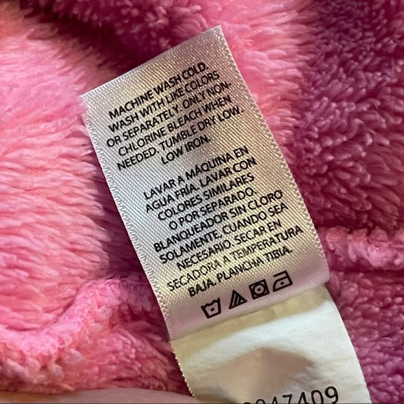 Danskin Jacket Girls Small 4-6 Pink Gray Full Zip Fleece Pockets - Picture 5 of 5